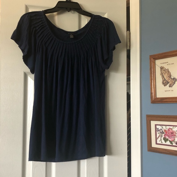 Style & Co navy Blue Blouse M - Picture 2 of 3